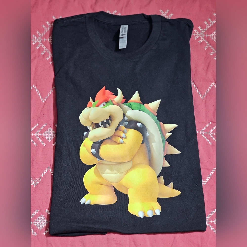 Black T-Shirt with Bowser Graphic